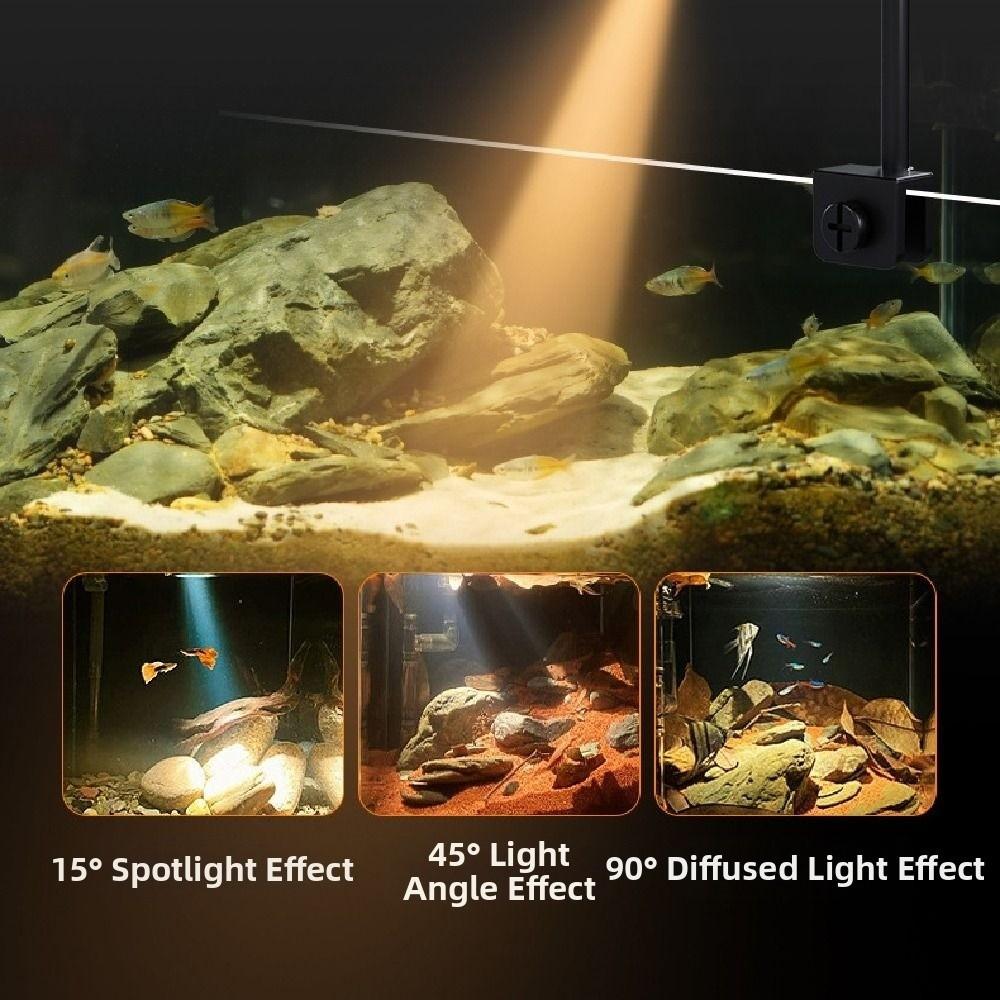 Adjustable Zoom Mini Clip-on Aquarium Lamp Adjustable Focus Spotlight Aquarium Accessories