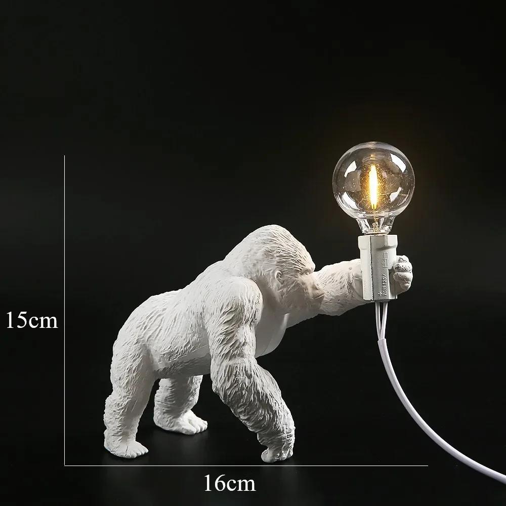 Gorilla Animal Table Lamp Indoor Resin Decoration Small Night Lamp Creative Crafts Gorilla Table Decor Lamp
