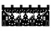 M7 Kitchen Curtain Christmas Houses Winter Christmas 90x40