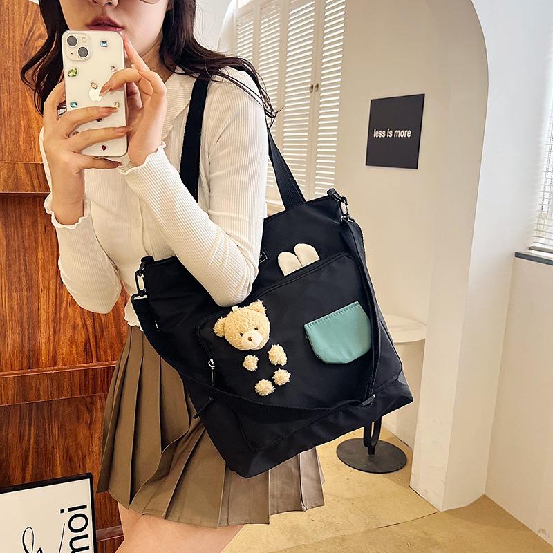 Women's bag new student tutoring bag fashionable contrasting color sweet messenger bag shoulder bag