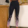 Damen Yoga-Leggings mit goldenem Diamantmuster, Stretch, Fitness, Laufen, Fitnessstudio, Sport, aktive Hose