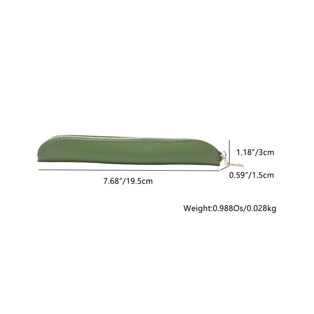 YONBEN Pure Color Simple Mini Pencil Case Polyurethane (Green, (PU))