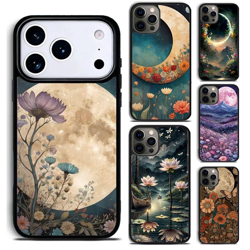 Cottagecore Floral Sun Phone Case For iPhone 17 16 15 14 13 12 11 Pro Max Plus 17Air Soft Silicone Cover