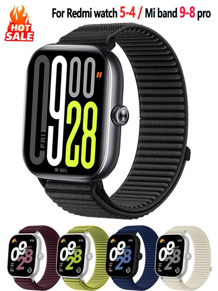 Prodyšný náhradní řemínek pro Xiaomi smart mi band 8/9 pro Příslušenství k náramku sportovní Nylonový smyčkový náramek correa Redmi Watch 5 4 Řemínek