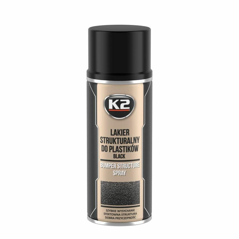K2 Czarny Lakier Strukturalny Do Plastików Lakier Strukturalny Bumper 400Ml