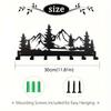 Charming Forest Design Key Storage Rack Wall-mounted Black Entry Wall Key Hook Metal Wall Hanging Rack For Storing Keys