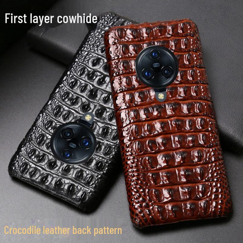 

Защитный чехол из натуральной кожи крокодила в половинной упаковке для мобильного телефона Vivo Nex3/Nex3s.