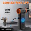 Powerful Turbo Jet Fan, Cordless Dust Blower with LED Display and BatteryIndicator. Strong Airflow Brushless Motor,8000mAh Large