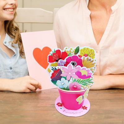 3D Mother's Day Card Flower Bouquet Ornament for All Occasions Grandma Family Friends