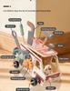 Children's Wooden Educational Tool Cart: Disassemble & Assemble Nuts and Screws for Hands-On Learning