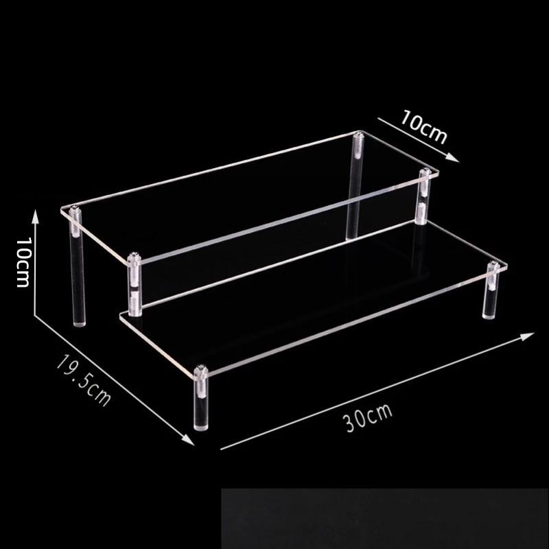 Clear Acrylic Display Stand For Anime Figures Cupcake Shelf Organizer Desserts Holder Jewels Display Risers Stand Perfume Stand