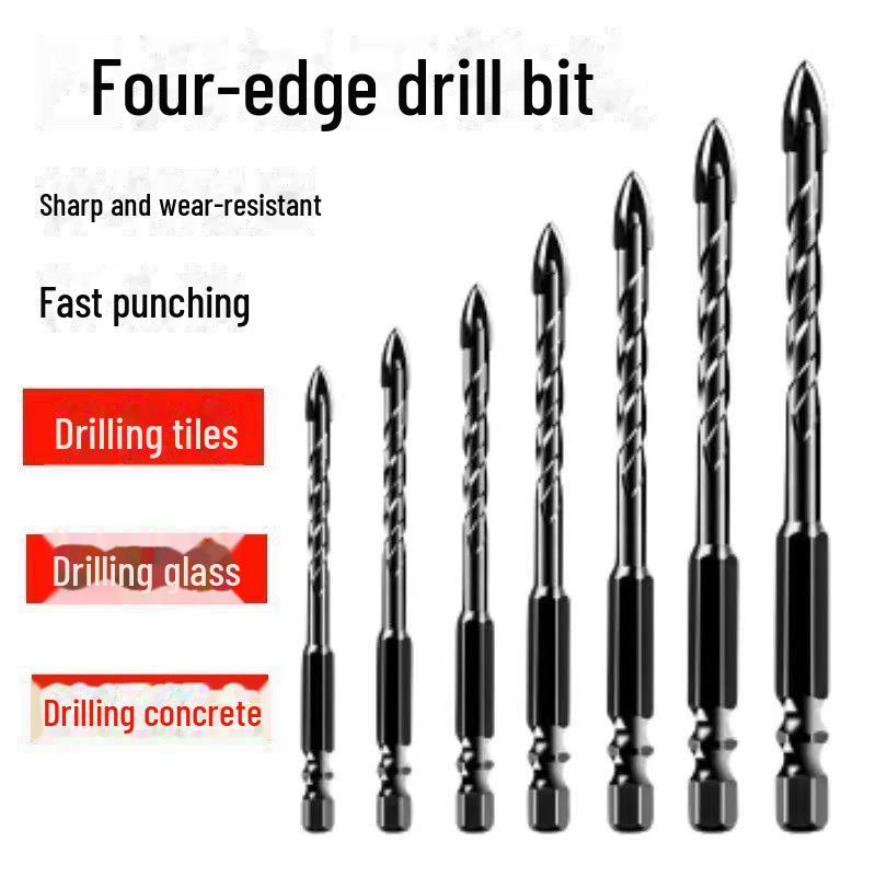 6mm Tungsten Steel Cross Triangle Drill Bit for Concrete, Ceramic, and Glass