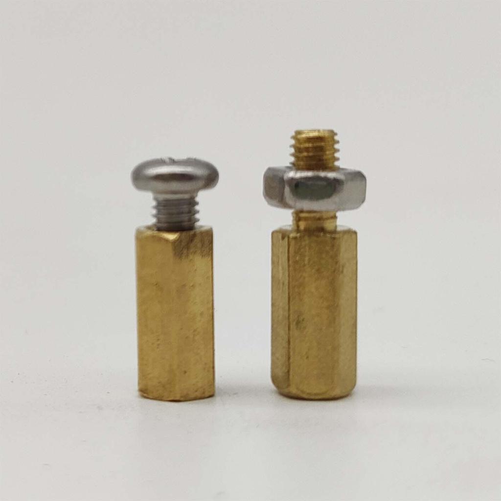 320pcs Boxed M3 Brass Hex Copper Pillars: Male-Female, 6-10mm, Inner/Outer Thread Support Posts