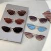 Women Vintage Sunglasses  New Fashion Cat Eye Multi-color Casual Shades Retro Trendy Luxury Brand Design Sun Glasses