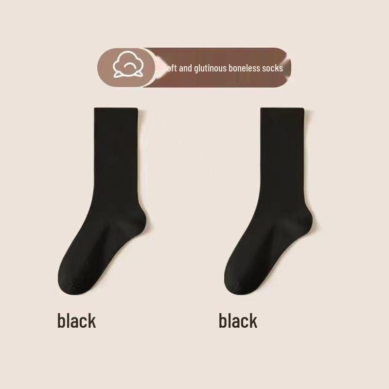 

Boneless Mid-Calf Student Socks - Xiaohongshu Autumn/Winter Collection for Kids and Postpartum 1 pair чёрный