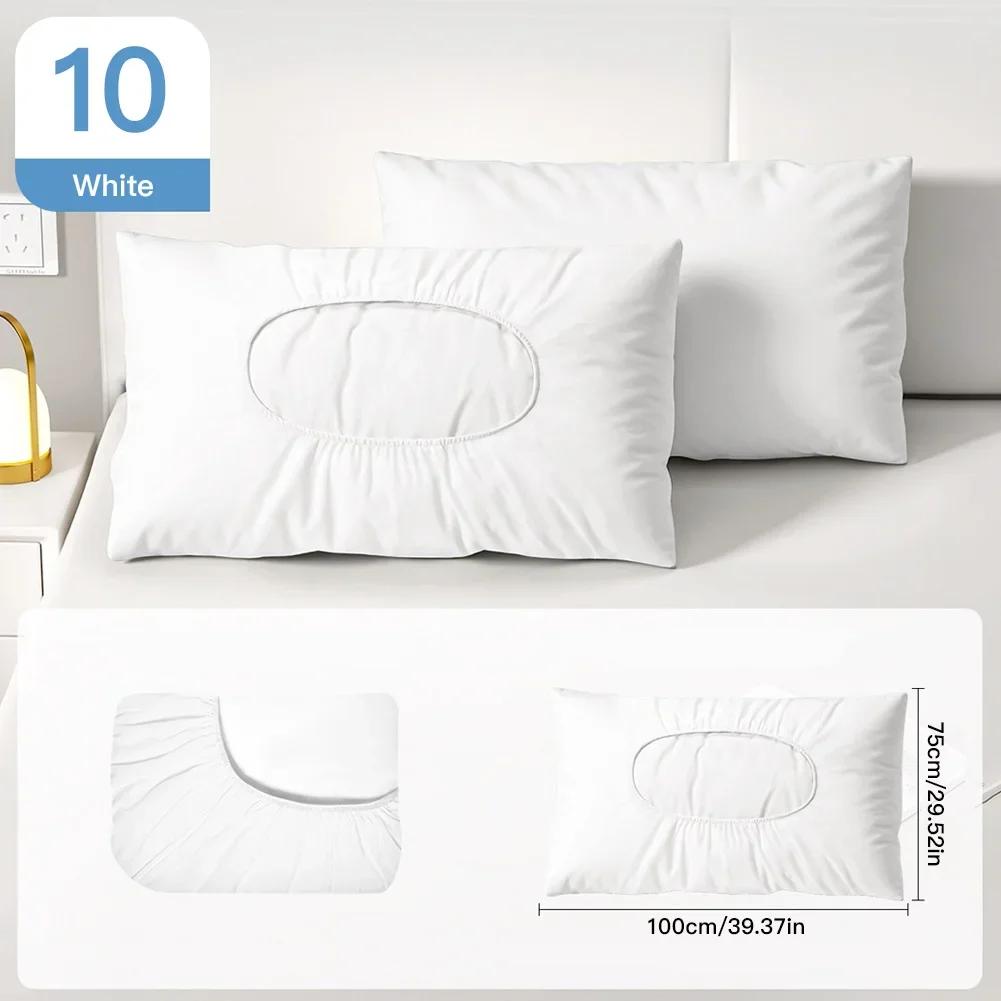 

10Pcs Disposable Travel Pillowcases Non-Woven Fabric Soft Hand Washable Suitable for Hotels Beauty Salons Outdoor Camping белый