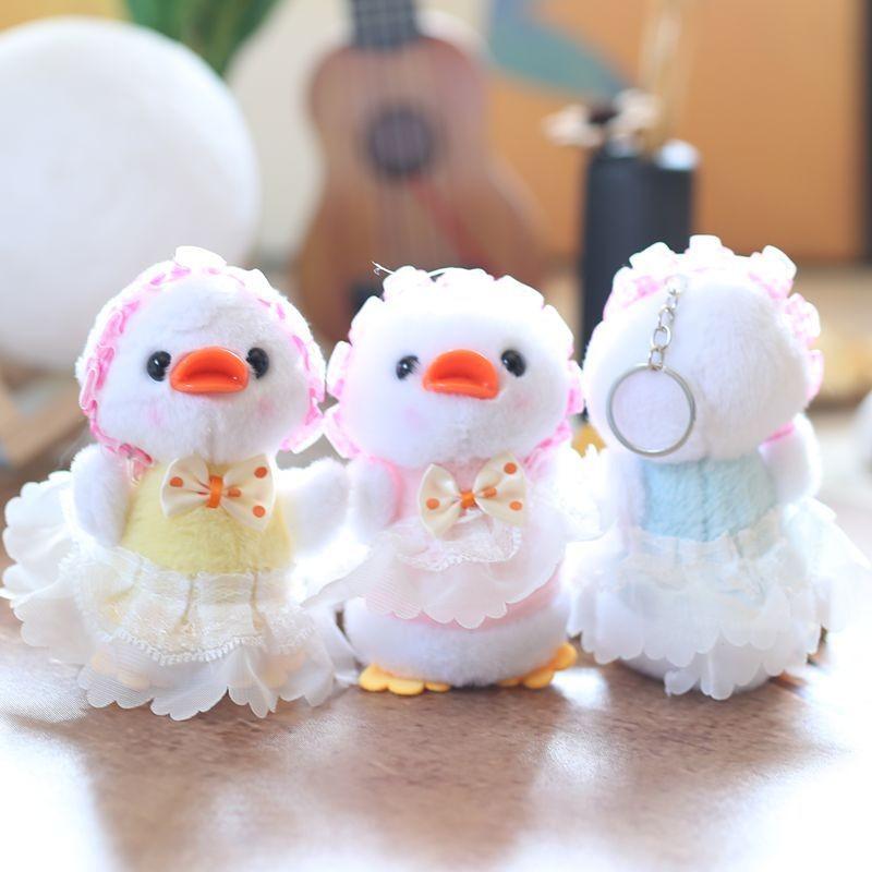 Duck Small Plush Keychain Charm Pp Cotton Filling Children Toys Gift Doll Bags