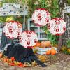 Halloween Blood Handprint Paper Lantern Spooky Hanging Round Lantern for Parties Haunted Houses Home Decoration