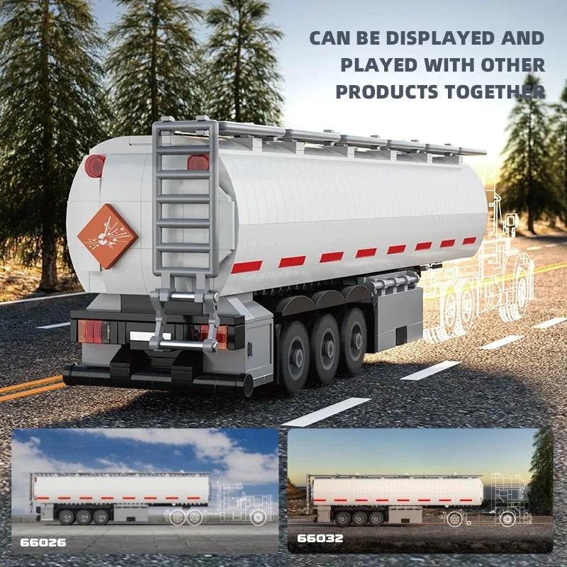 421PCS European Truck Head Building Blocks Connectable Container Trailer Model Bricks Educational DIY Toys For Children's Gifts