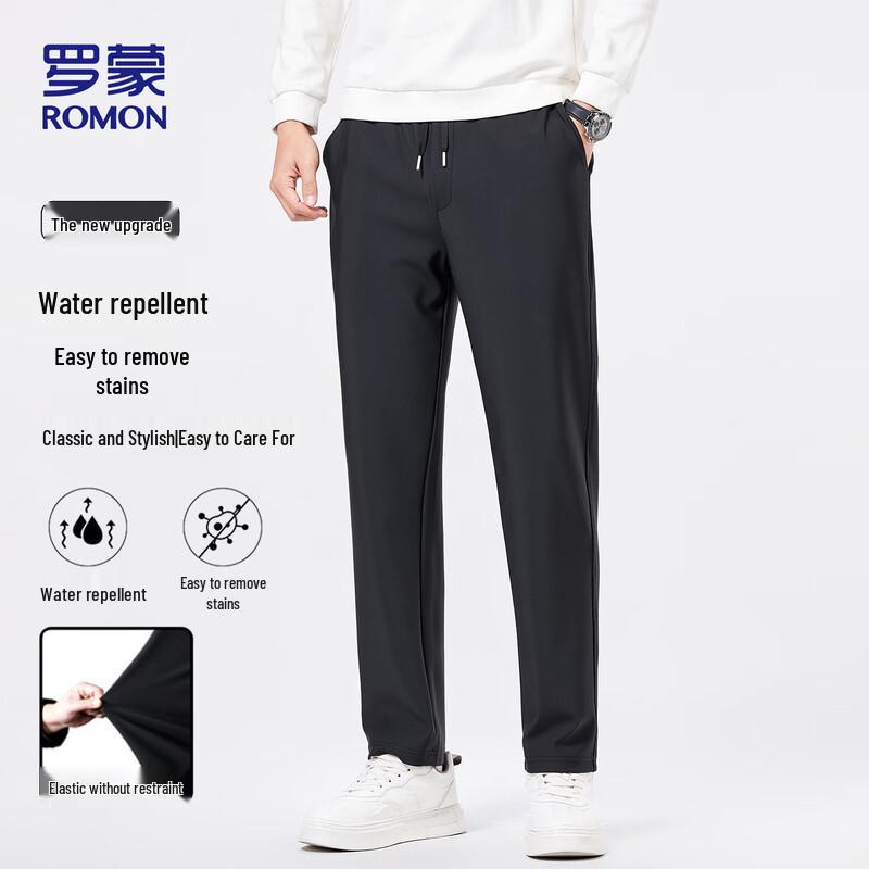 

ROMON Men s Autumn Wrinkle-Free Straight Leg Casual Pants ZH2025 XL
