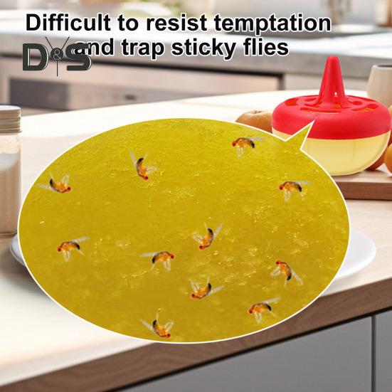 Sticky Fly Trap Board with Base Strong Adhesive Indoor Outdoor Restaurant Kitchen Small Flying Animals Capture Gnats Fruit Fly Catcher Device