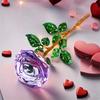 Unique Crystal Colored Glass Rose For Romance Gift And Table Centerpieces Decoration Stylish Birthday Gift