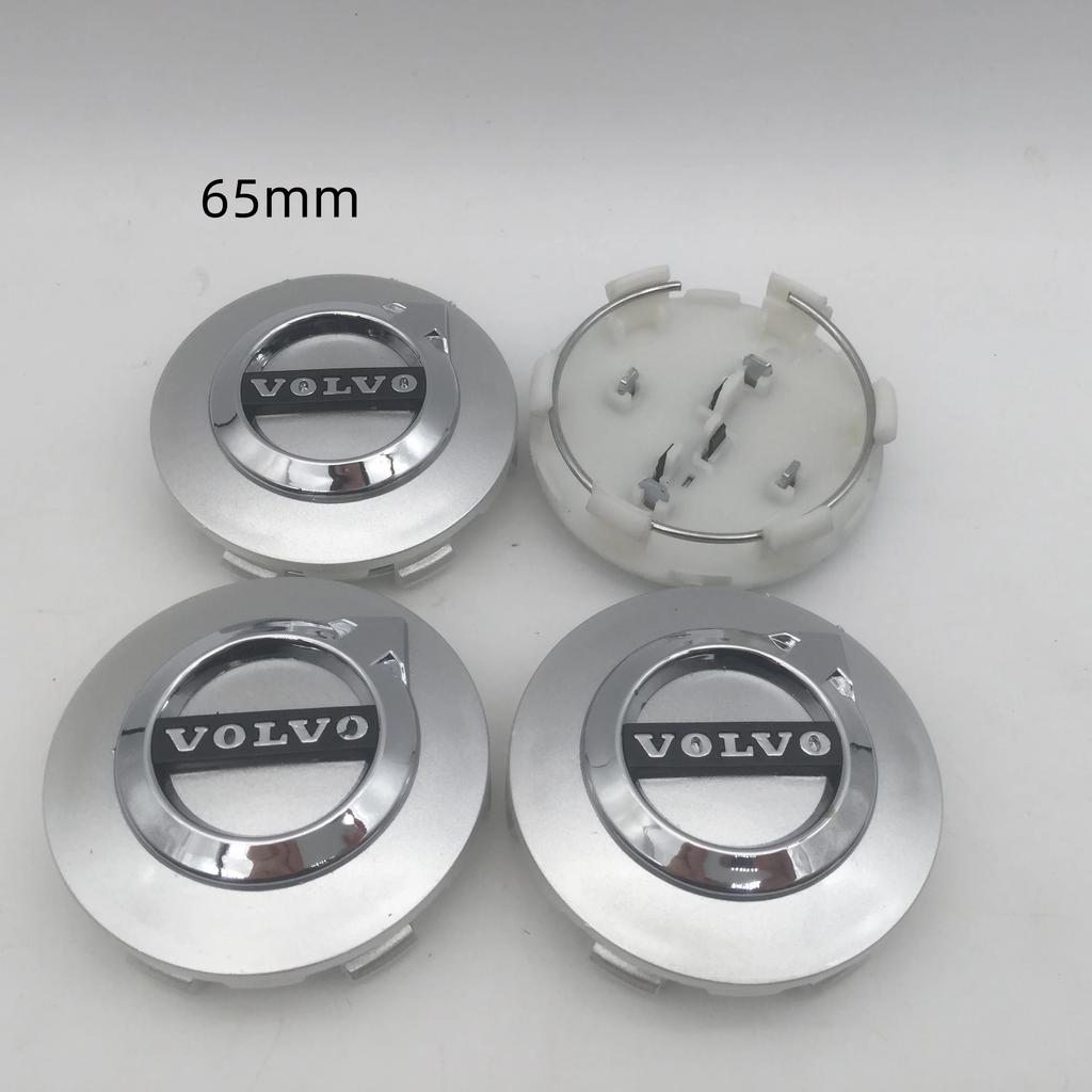 40pcs 3D 64mm 65mm For VOLVO Car emblem Wheel hub Center Cap Badge covers sticker Decals Styling accessories
