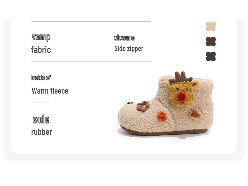 2025 New Style Girls' Furry Cotton Snow Boots for Ages 3-9 - Winter Velvet Shoes, Hot Sellers