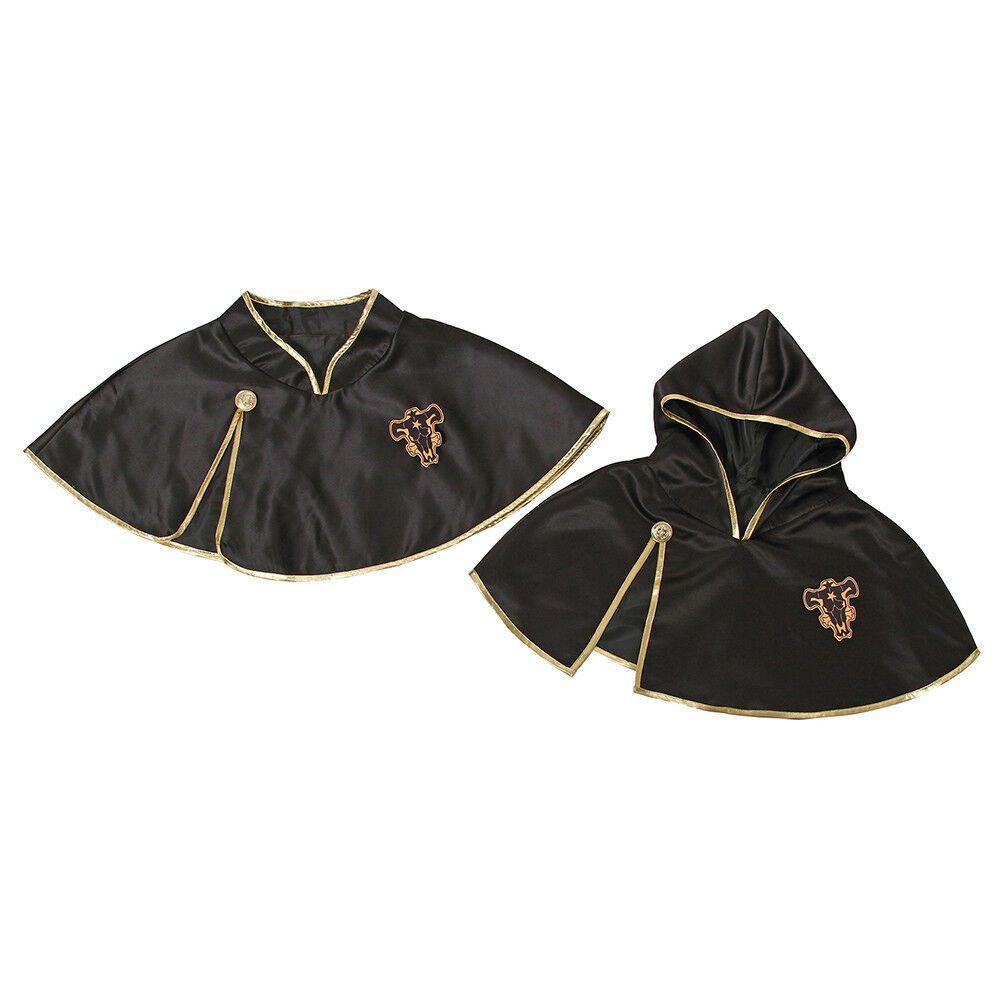 Black Asta Clover Outfit Short Cape Cosplay Costume Unisex Halloween Party Gift