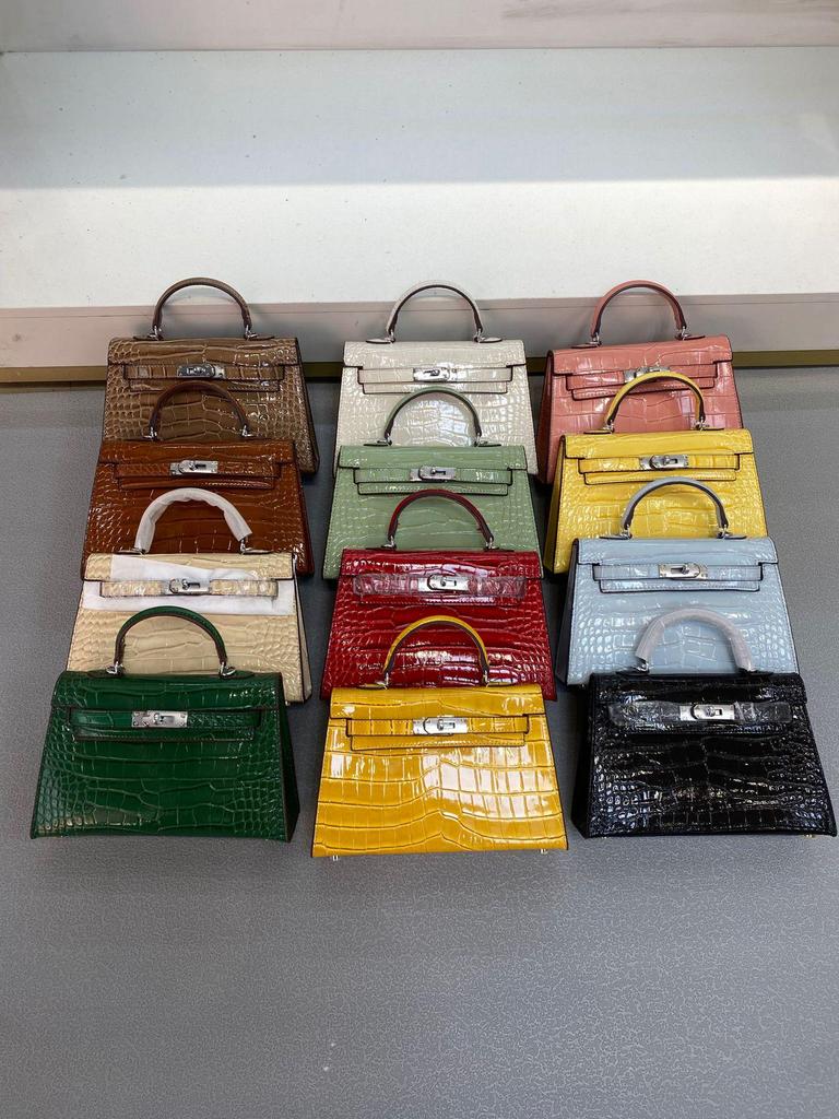Europese & Amerikaanse Retro Krokodillenpatroon Kelly Enkelbandige Crossbody Tas: High-End, Modieuze, Lichte Luxe Handtas voor Dames