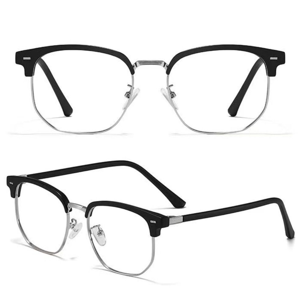 Half Frame Reading Glasses Clear Lens Anti Blue Light Glasses Computer Eyeglass  Female/Male