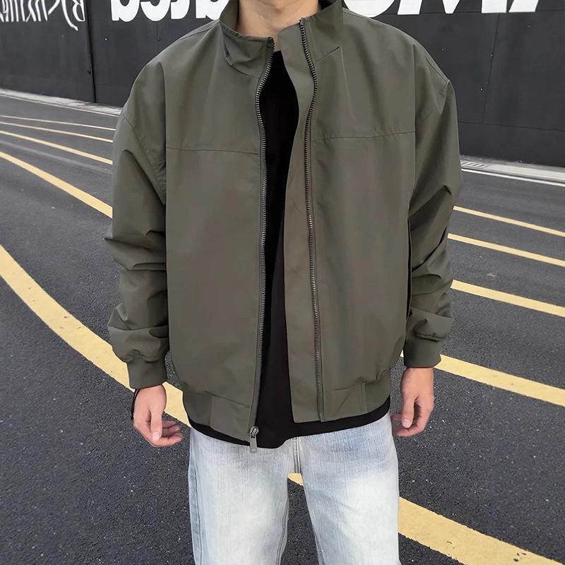 Herren Herbst Arbeitskleidung Tough Guy Windbreaker - Drei-Schutz Stehkragen Fliegerjacke