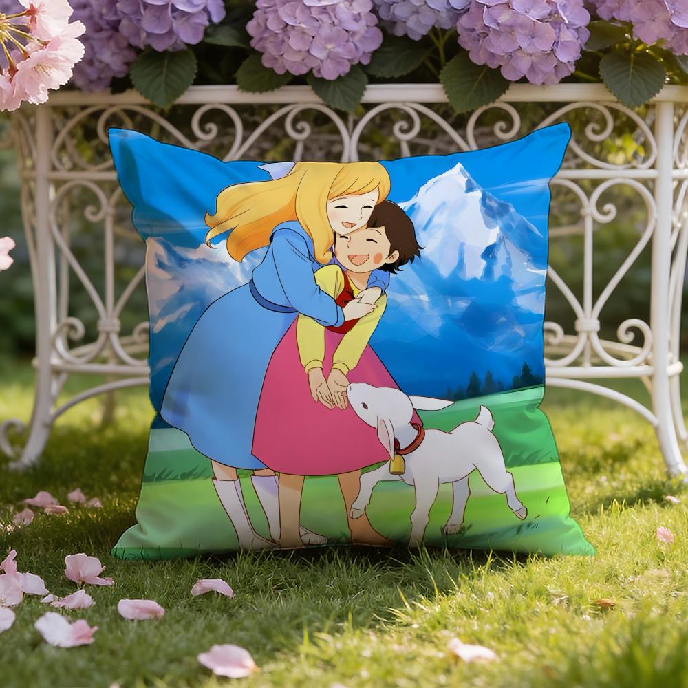 Roztomilá H-Heidi, Dívka z A-Alp Povlak na polštář Domácí a Auto Dvojí použití Povlak na polštář: Oboustranné pro prémiové pohodlí