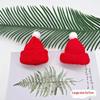Mini pletené vánoční čepice Santy s měkkými bambulkami v různých barvách pro DIY panenky, vánoční večírky a dekorace