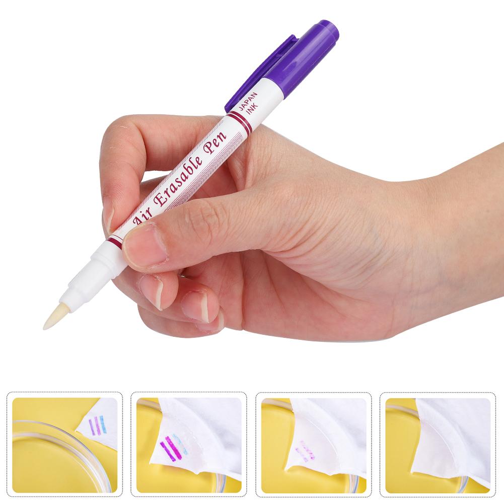 10pcs Double Head Water Erasable Pen Fabric Marker Tailoring Tool AccessoriesPurple