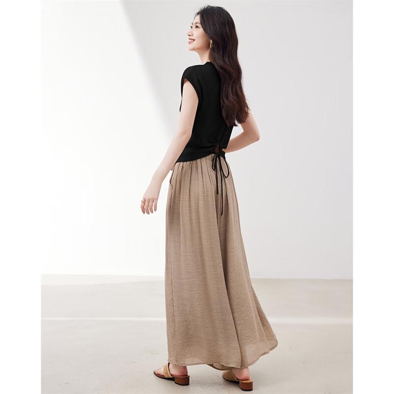 Women's Sleeveless T-Shirt & Wide-Leg Pants Two-Piece Set