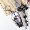 Portable Metal Coffin Shaped Ashtray Keychain Feature Storage Box Stainless Steel Compact Design For Outdoor Travel