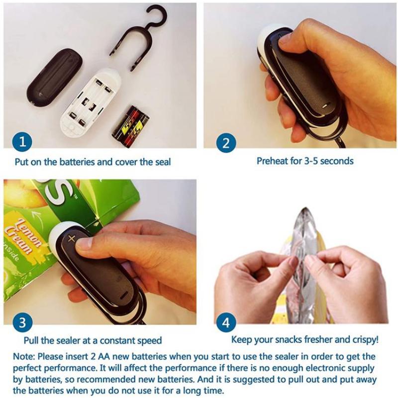 1PCS Mini Portable Sealer Heat Sealing Machine Package Sealer Bags Thermal Plastic Food Bag Closure Packing Kitchen Accessories