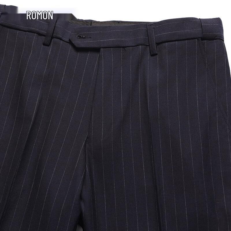 Romens Men's Slim-Fit Double-Breasted Suit Set