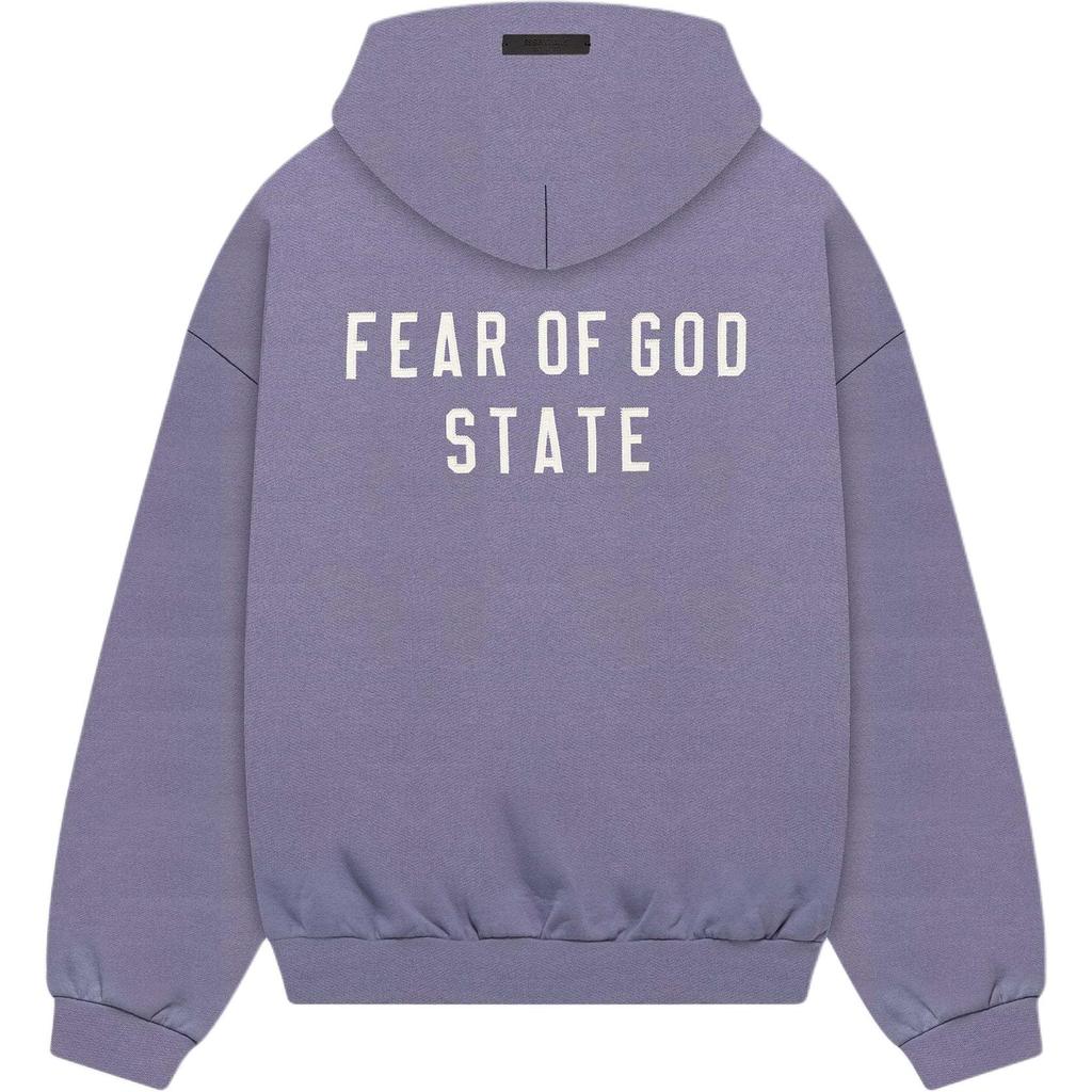 Fear of God Essentials Heavy Fleece Full Zip Hoodie Lavender Men Tops Purple 192BT246247F