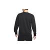 Jordan Logo Embroidered Print Pattern Fleece-Lined Crew Neck Sweatshirt Men Tops Black DN7957-010