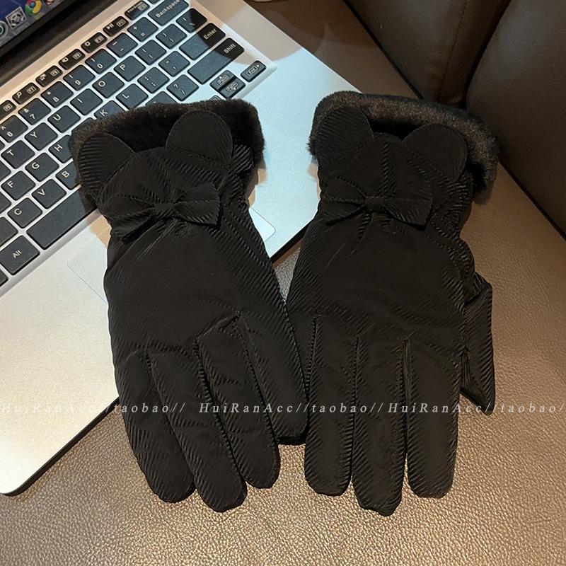 

Зимние велосипедные перчатки для женщин Милые Водонепроницаемые Сенсорные Плюс Бархатные Утолщенные Ветрозащитные Зимние Теплые и Холодостойкие Электромобиль average size