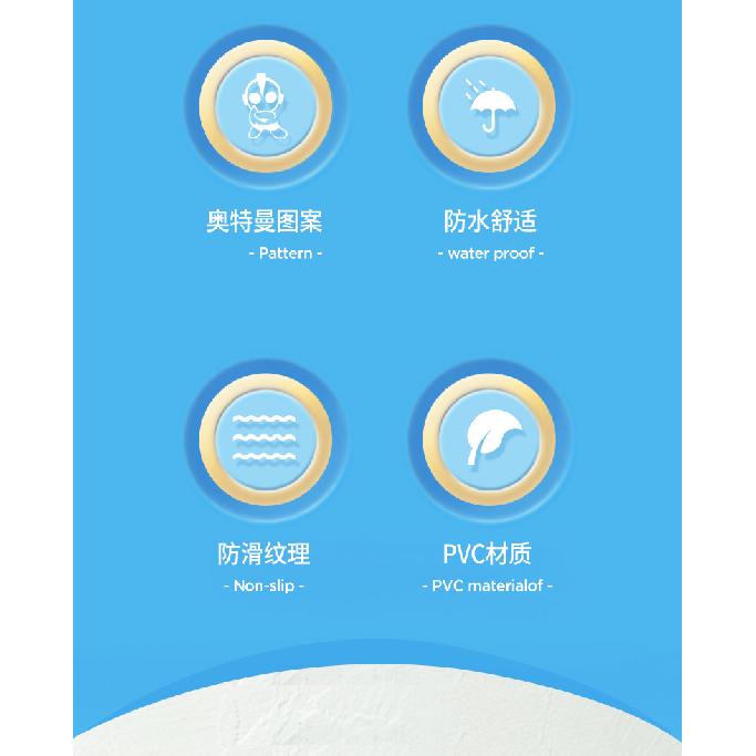 Tiga Children's Rain Boots Boys' Rain Boots Toddler Baby Lightweight Water Shoes Non-Slip Water Boots Kids' All-Season Rubber Shoes