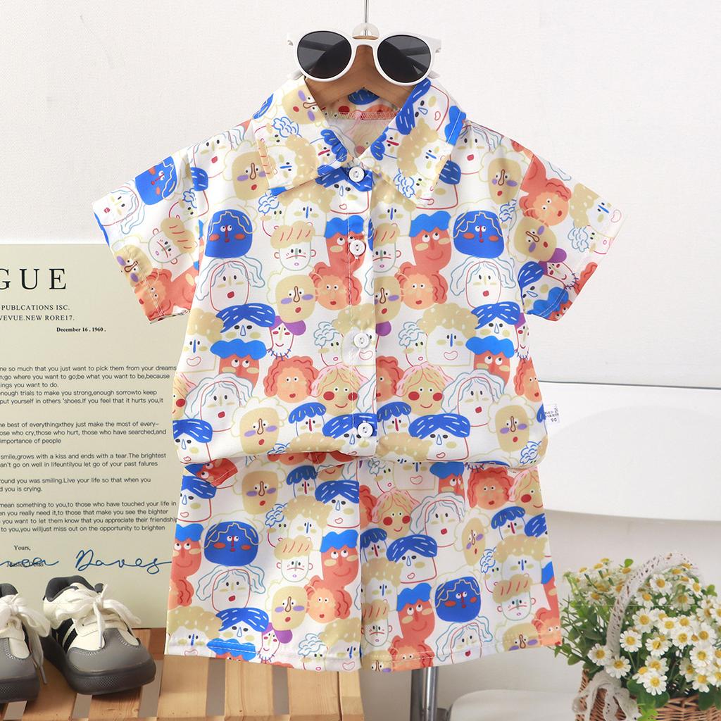 Children's Short-sleeved Short Pants And Shirt Set - Summer Boys' Casual Outfit