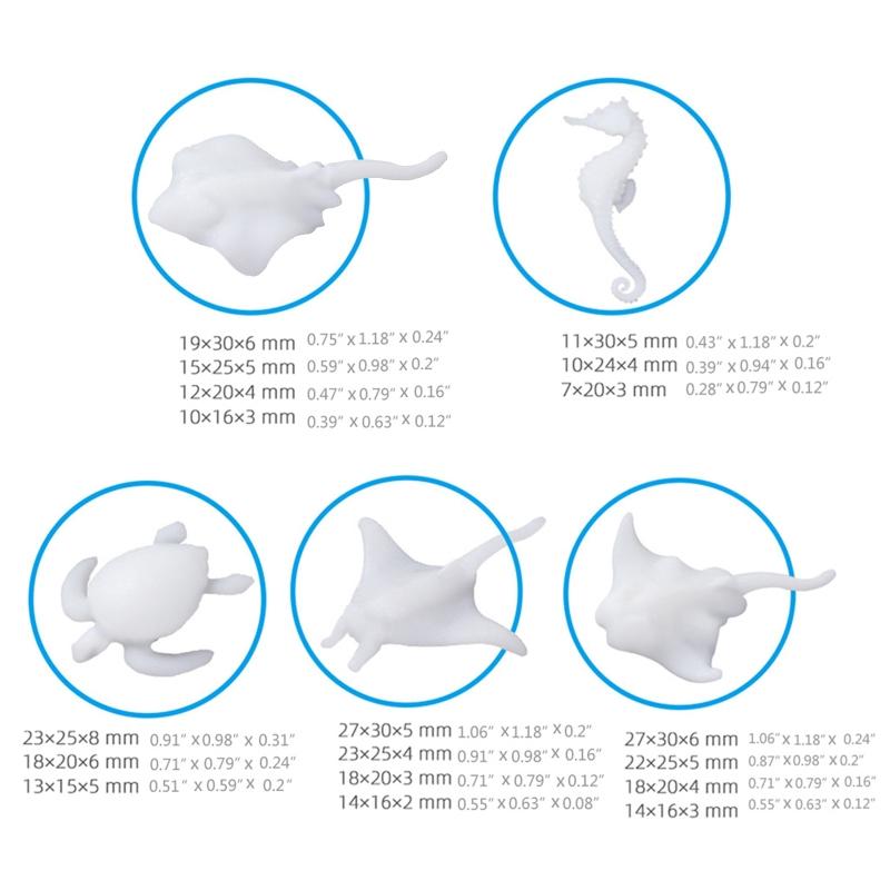 3D Diy Crystal Epoxy Material Filling Enclosed Marine Animal Model Micro Landscape Fish Sea for Turtle Material Accessor