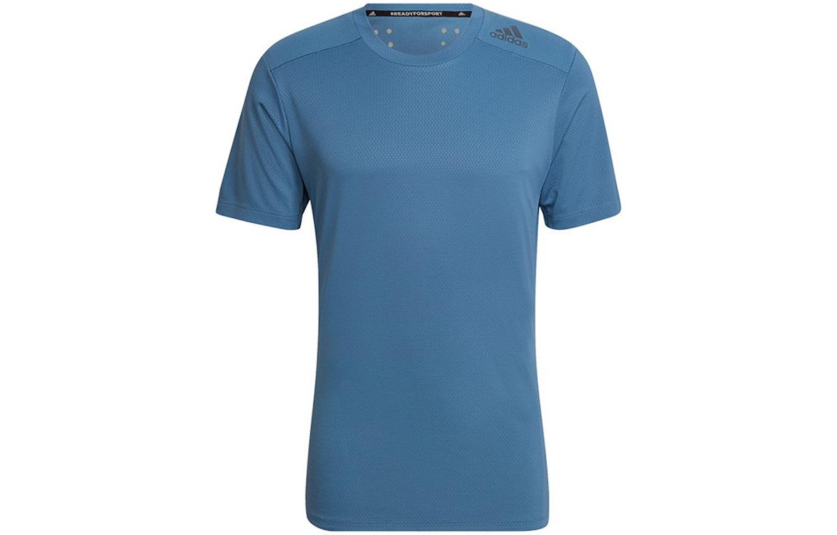 Adidas HIIT T Shirts Men s Dark Blue Crew Neck Moderate Straight Fit HU0112 L