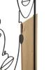 Wandpaneel Gesichter Eisen und Holz Cm 63X2X90