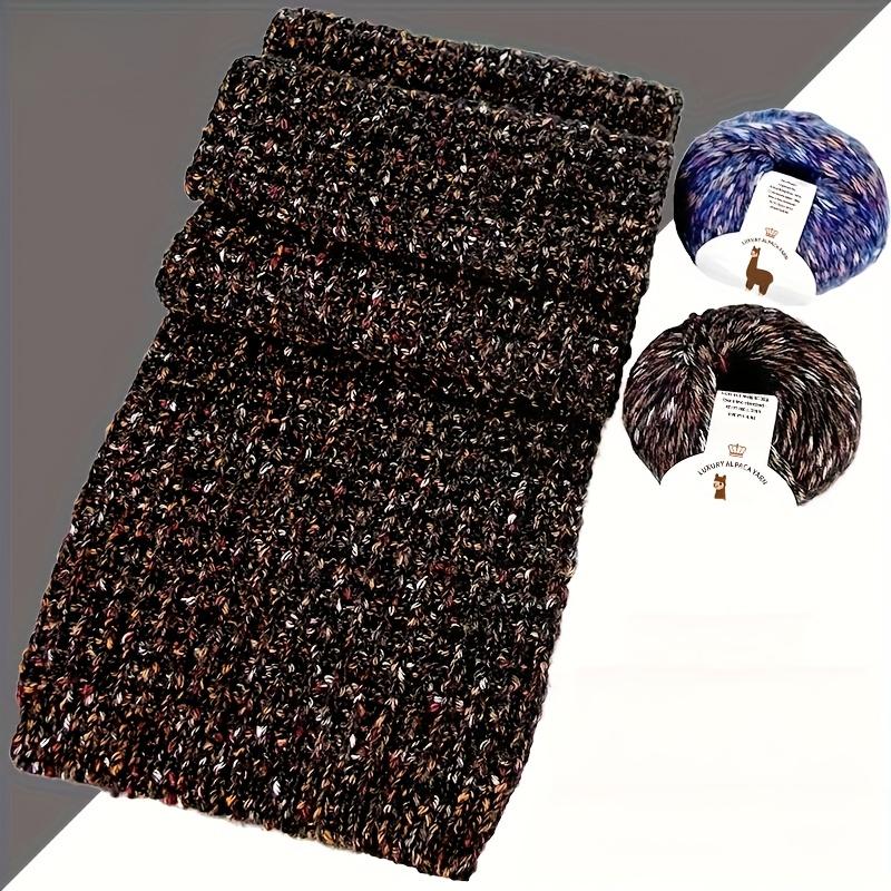 6 Hair Yarn (Wool) - Soft Warm Winter Knitting & Crochet Thread Suitable for Sweaters Hats Gloves Wine300g Total