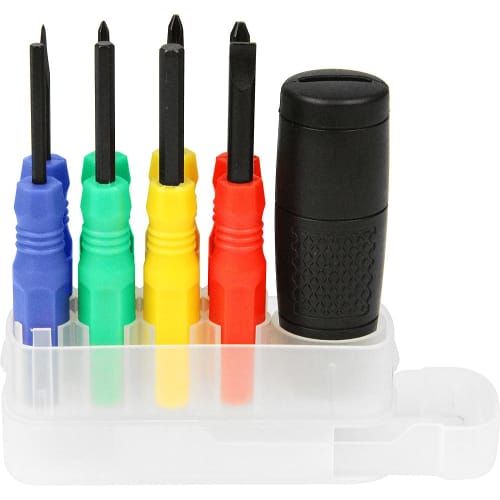 E-Value ED-270 8-Piece Screwdriver Set, Compatible with Hex Socket Screws, with Sliding Storage Case