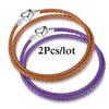 2Pcs/Lot Vintage Jewelry Leather Chain Bracelets Fit DIY Handmade Beads Charms Bracelet Couples Pulsera Jewelry For Women Men
